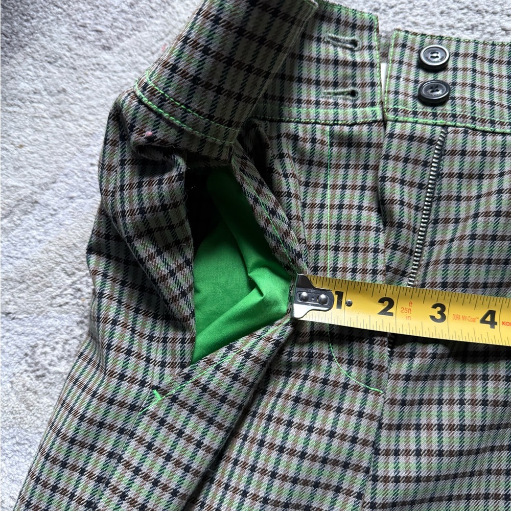 Andersson Bell Celina side pleat plaid green pants NWOT - Picture 11 of 16